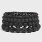 Handgemaakte Natuursteen Armbanden - Onyx & Agate Kralen - Yoga & Reiki Energie - Unisex 19cm