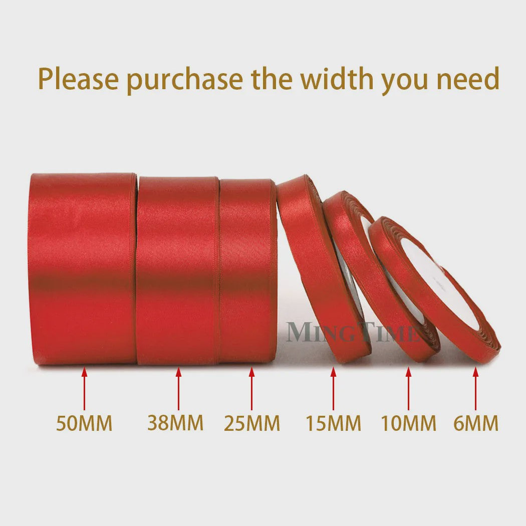 Satijnen Lint 22 Meter - Diverse Breedtes (6mm t/m 50mm) voor Decoratie & Knutselen