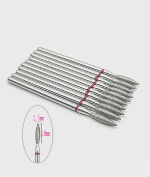 10x Diamant Freesbits Set - 2.35mm Schacht voor Tandheelkunde & Nagelstyling
