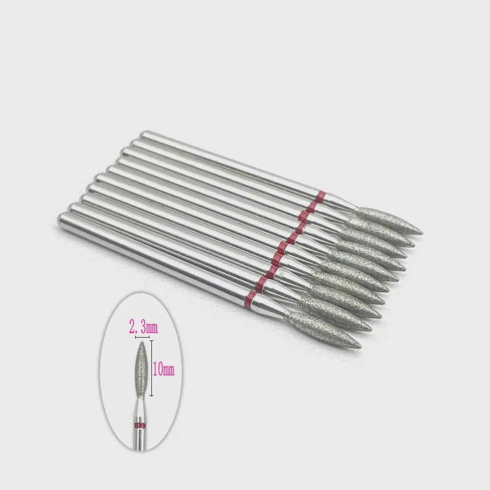 10x Diamant Freesbits Set - 2.35mm Schacht voor Tandheelkunde & Nagelstyling