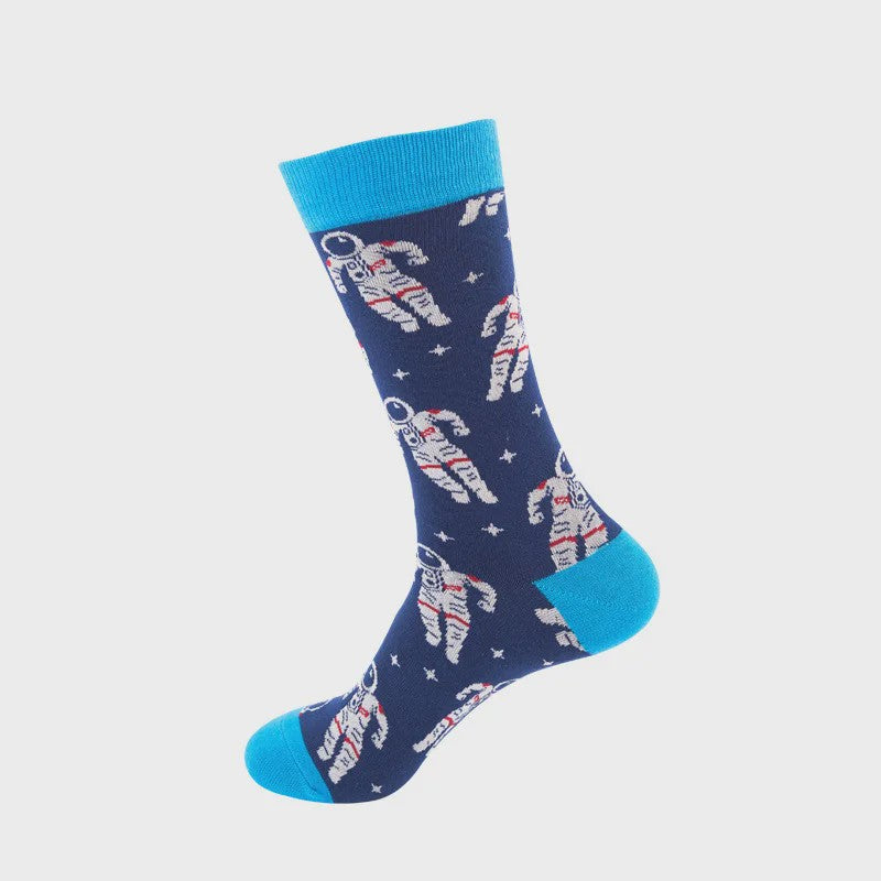 Unisex Katoenen Sokken met Vrolijke Fruit, Dieren & Kunst Prints - Hip Hop & Skateboard Stijl