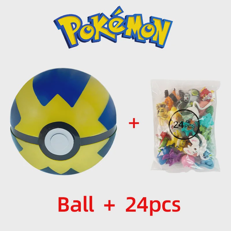 Set van 24 Pokemon Figuren - Diverse Stijlen, 2-3cm - Pikachu, Pokeball & Meer - Leuk Cadeau
