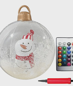 24 Inch Opblaasbare Kerstbal met LED Verlichting - XL Tuindecoratie