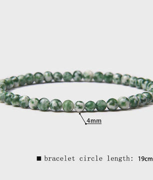 Natuursteen Armband met Kwarts, Kattenoog, Jades & Aquamarijn Kralen - Stretch Bangle voor Dames & Heren