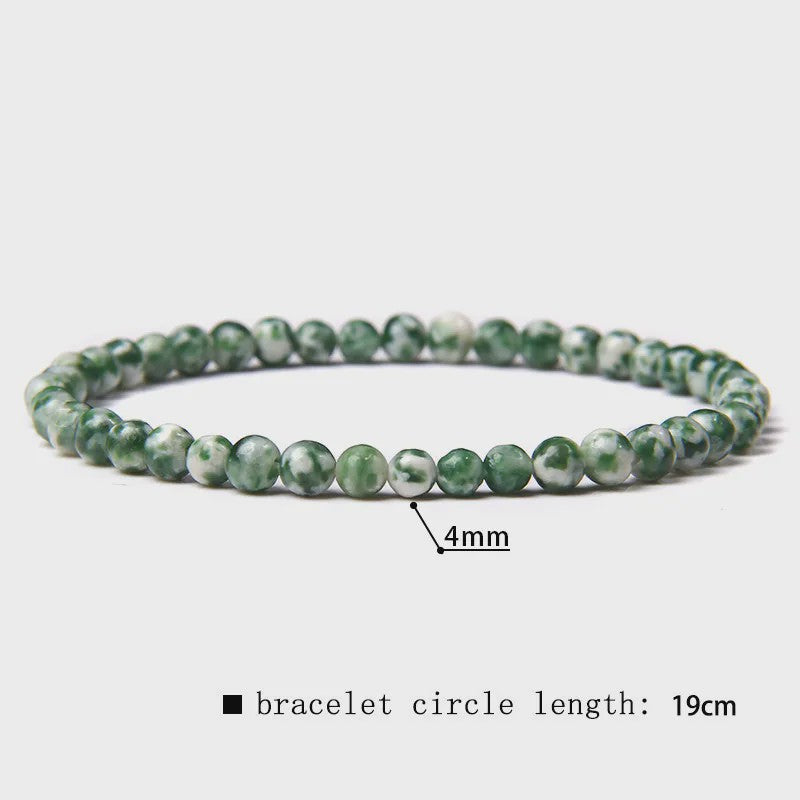 Natuursteen Armband met Kwarts, Kattenoog, Jades & Aquamarijn Kralen - Stretch Bangle voor Dames & Heren