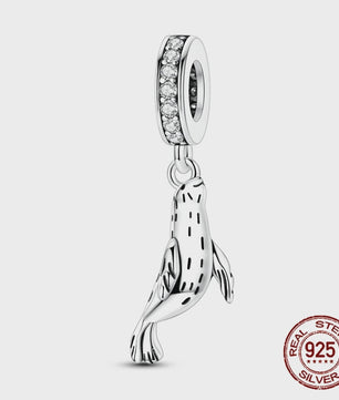 925 Sterling Zilveren Bedel Set: Dolfijn, Zeepaardje & Octopus - Blauw - DIY Armband Sieraden