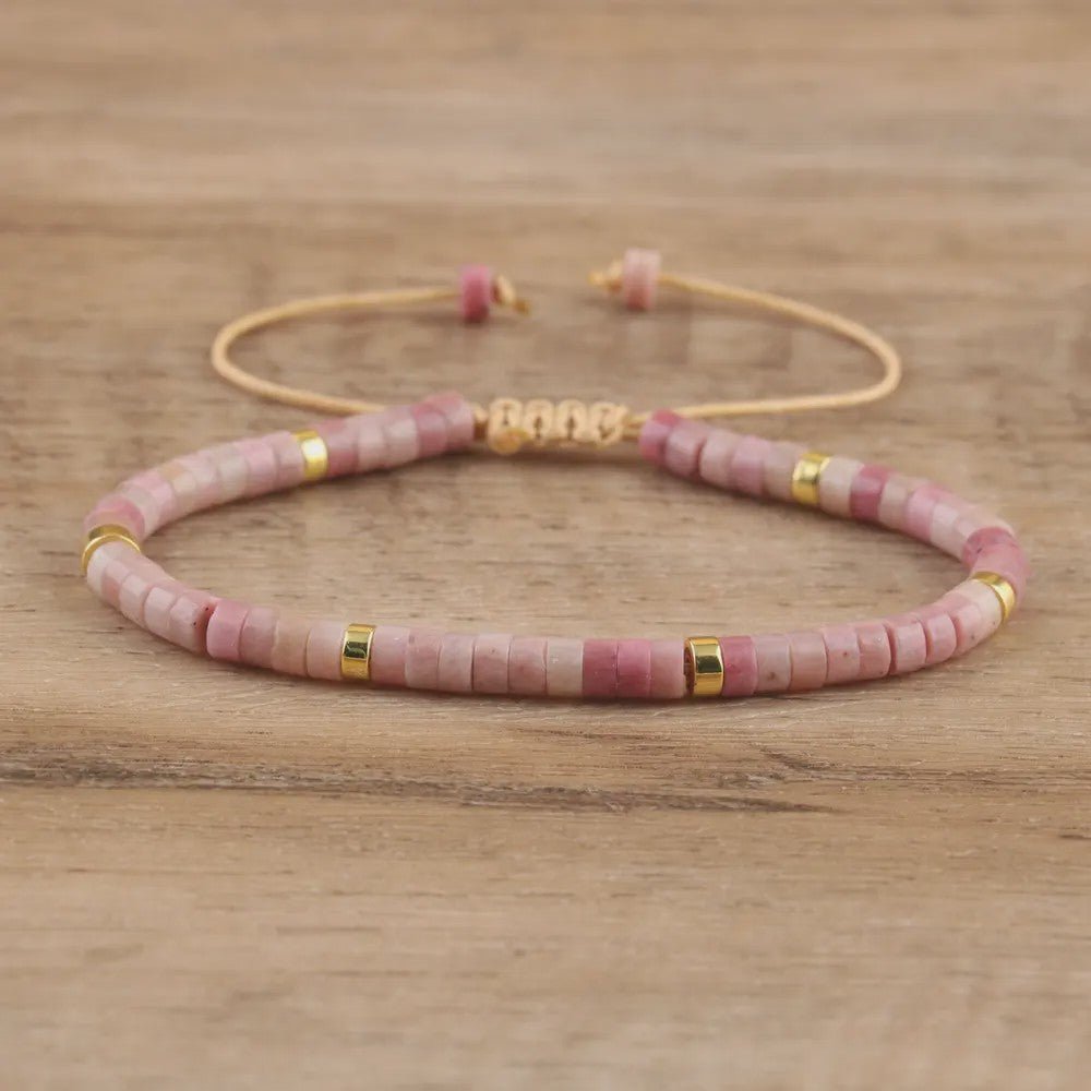 Natuurlijke Blauwe Emperor Steen Kralen Armband - Verstelbaar & Uniek
