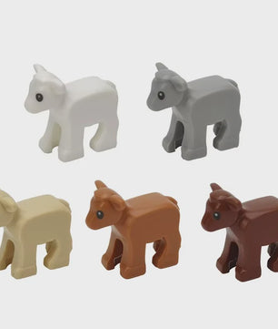 Bouwstenen Dierenpark Scene - Katten, Honden, Vogels, Varkens & Meer - DIY Speelgoed Bakstenen