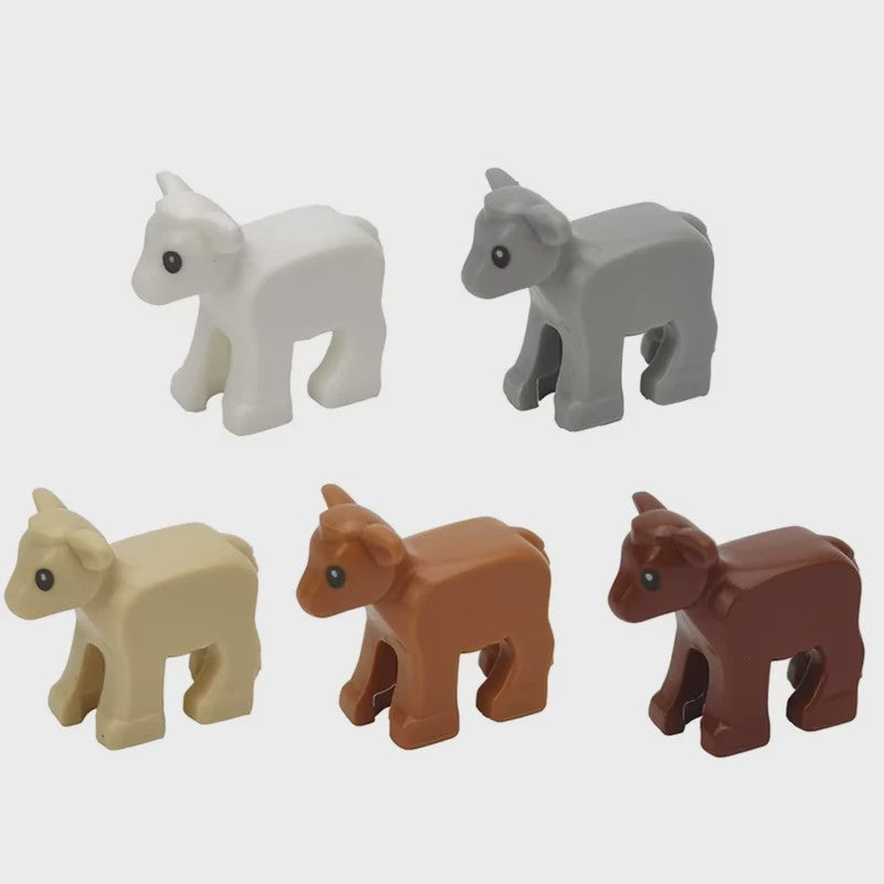 Bouwstenen Dierenpark Scene - Katten, Honden, Vogels, Varkens & Meer - DIY Speelgoed Bakstenen