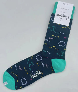 Happy Socks Heren Mid-tube Sokken - Pure Katoen, Klassiek Comfort - Maat 41-46