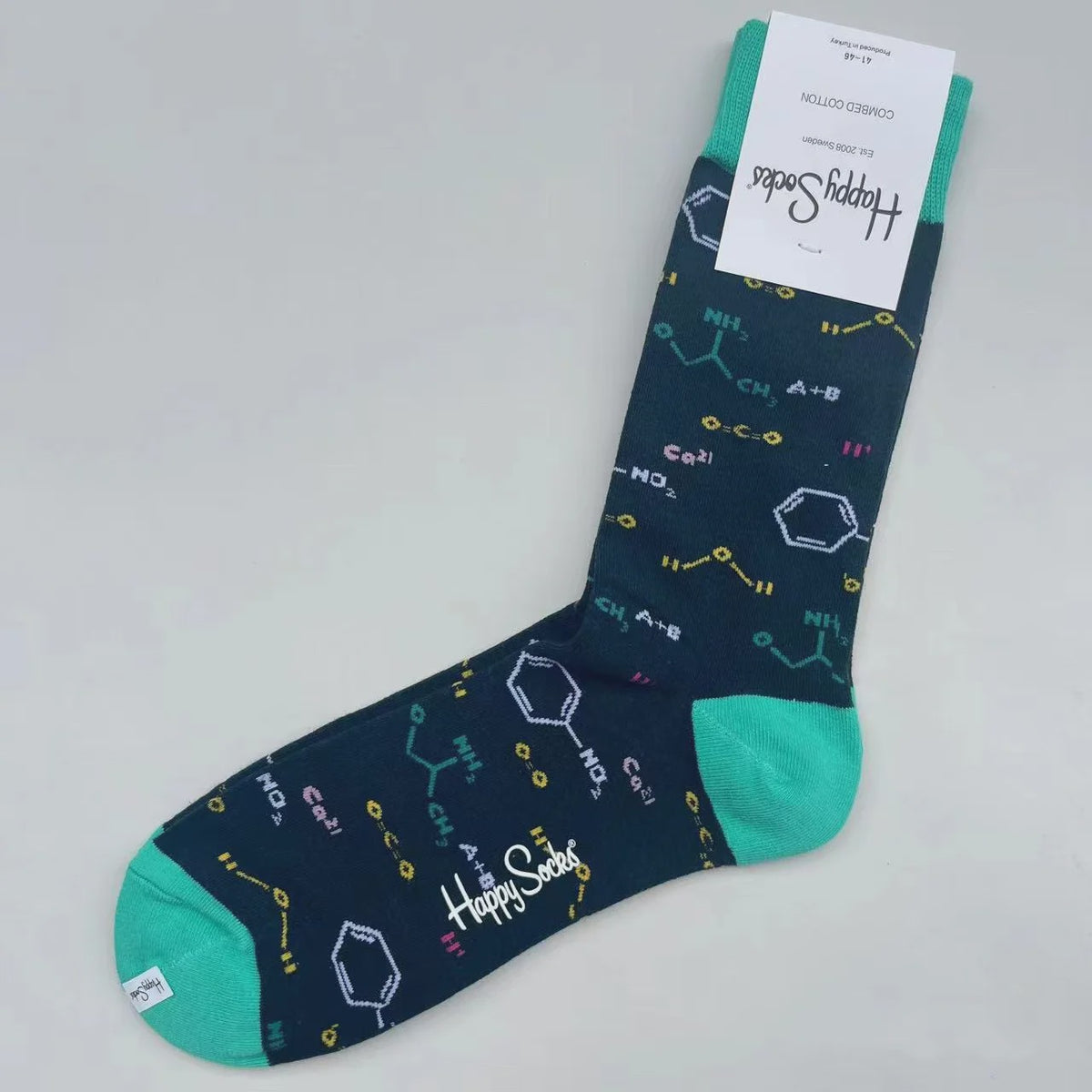 Happy Socks Heren Mid-tube Sokken - Pure Katoen, Klassiek Comfort - Maat 41-46