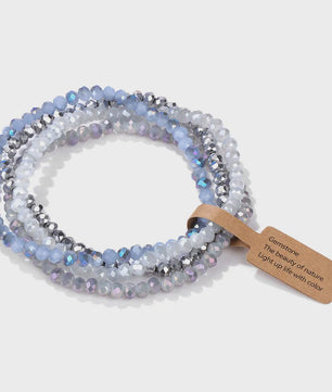 Set van 4 Kristallen Kralen Armbanden - Kleurrijk & Elegant