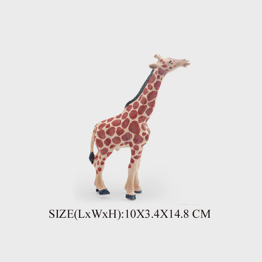 Realistische Wilde Dieren Figuren Set: Okapi, Giraf, Gnu & Zebra - Educatief Speelgoed voor Kinderen