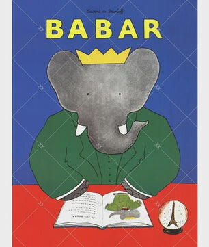 Babar Poster Canvas - Sprookjes Kunst voor Kinderkamer & Babykamer Decoratie