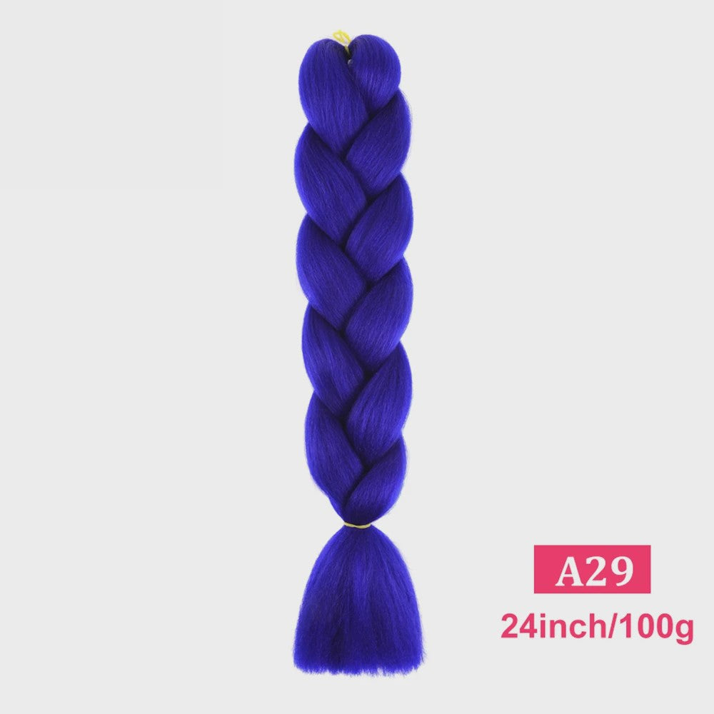 24 Inch Jumbo Braids Haarverlenging - Synthetisch Vlecht Haar in Kleurrijke Tinten