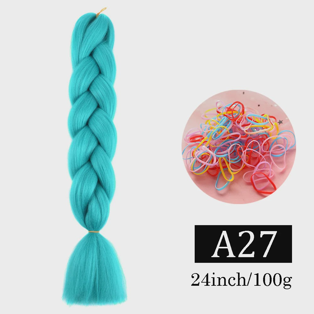24 Inch Jumbo Braids Haarverlenging - Synthetisch Vlechtkapsel met Ombre Kleuren