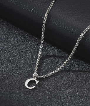 Vnox RVS Letter Ketting Heren - Kies Uw Initiaal - Waterdicht & Minimalistisch