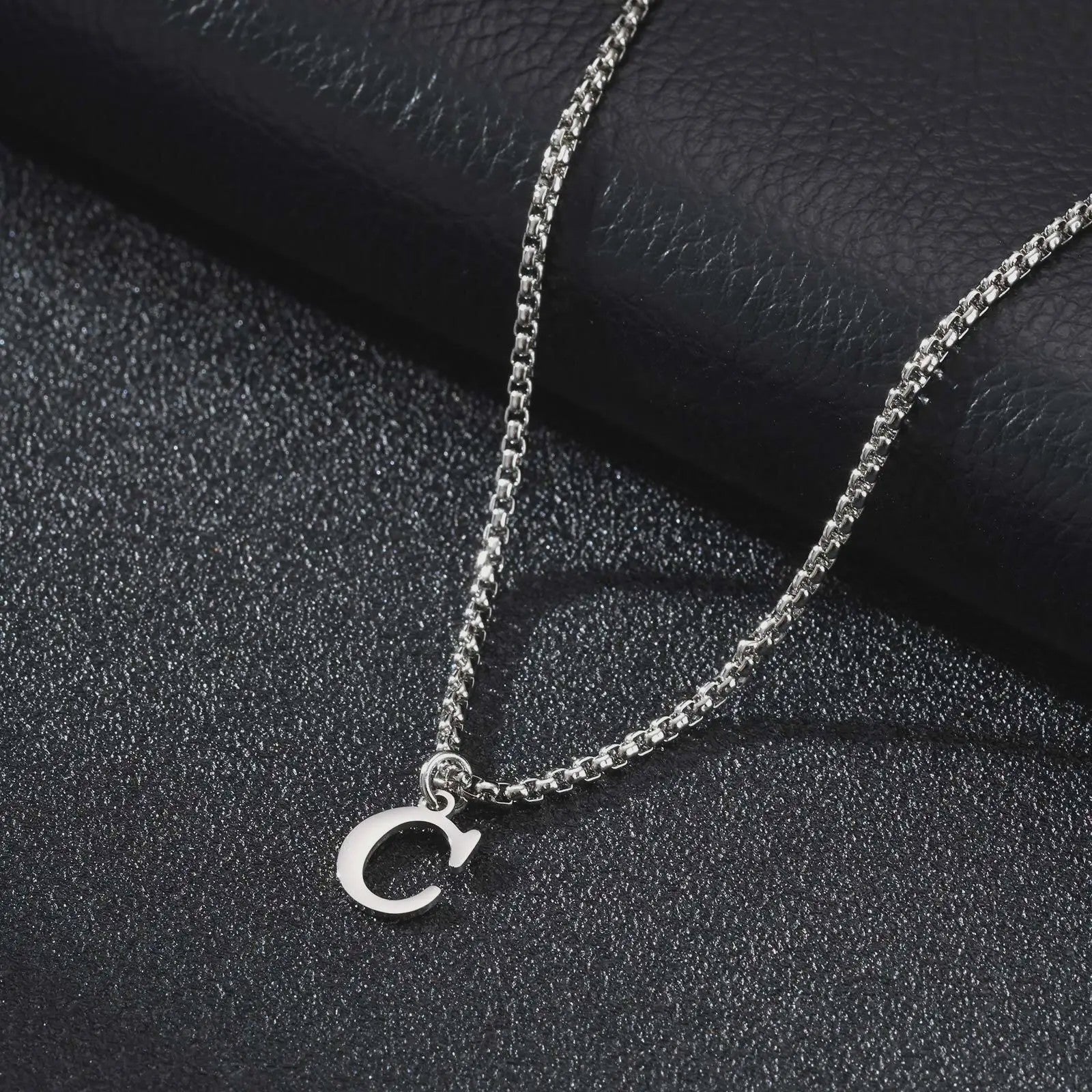 Vnox RVS Letter Ketting Heren - Kies Uw Initiaal - Waterdicht & Minimalistisch