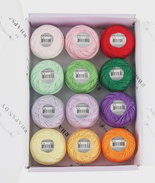 Rhapsody Pearl Cotton Haakgaren Maat 8 - Egyptisch Katoen, Dubbel Gemerceriseerd