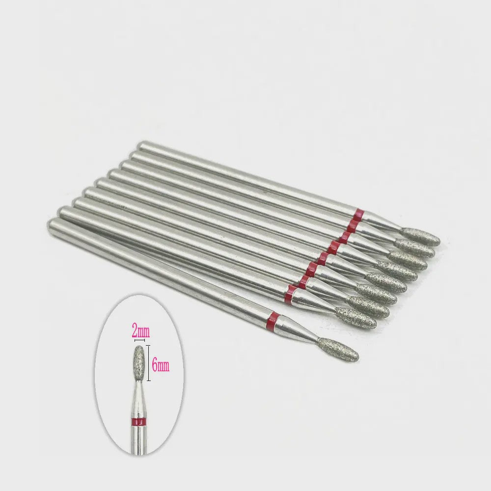 10x Diamant Freesbits Set - 2.35mm Schacht voor Tandheelkunde & Nagelstyling