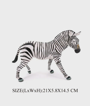 Realistische Wilde Dieren Figuren Set: Okapi, Giraf, Gnu & Zebra - Educatief Speelgoed voor Kinderen