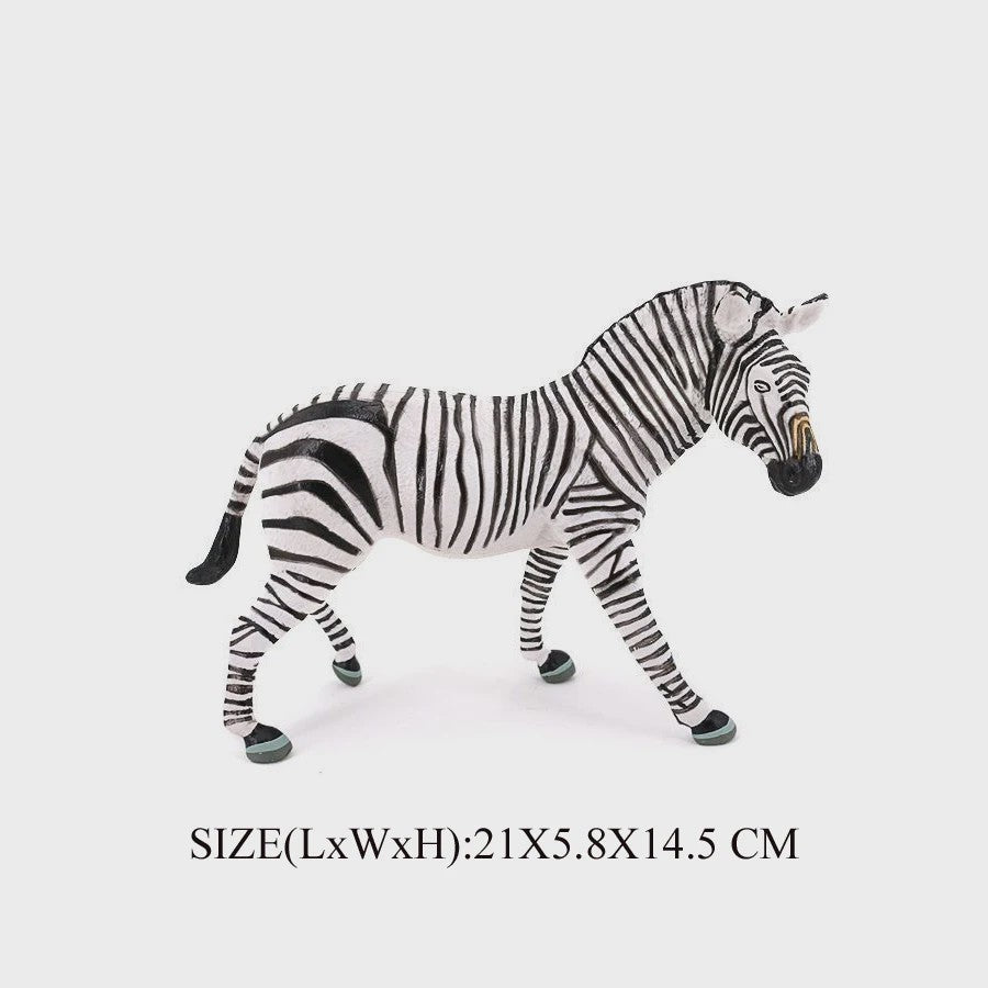 Realistische Wilde Dieren Figuren Set: Okapi, Giraf, Gnu & Zebra - Educatief Speelgoed voor Kinderen