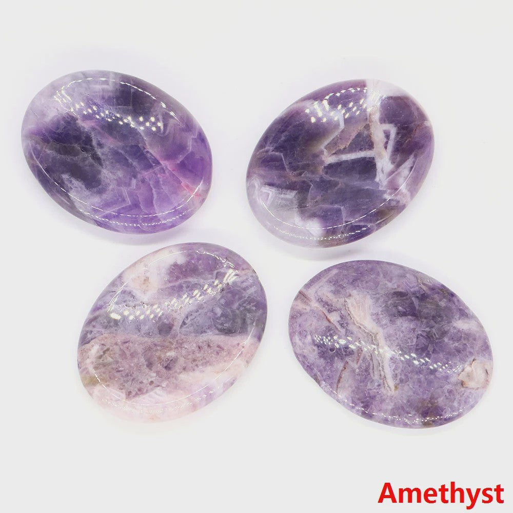 7 Chakra Kristallen Worry Stones - Ovalen Massage & Meditatie Edelstenen (35x45mm)