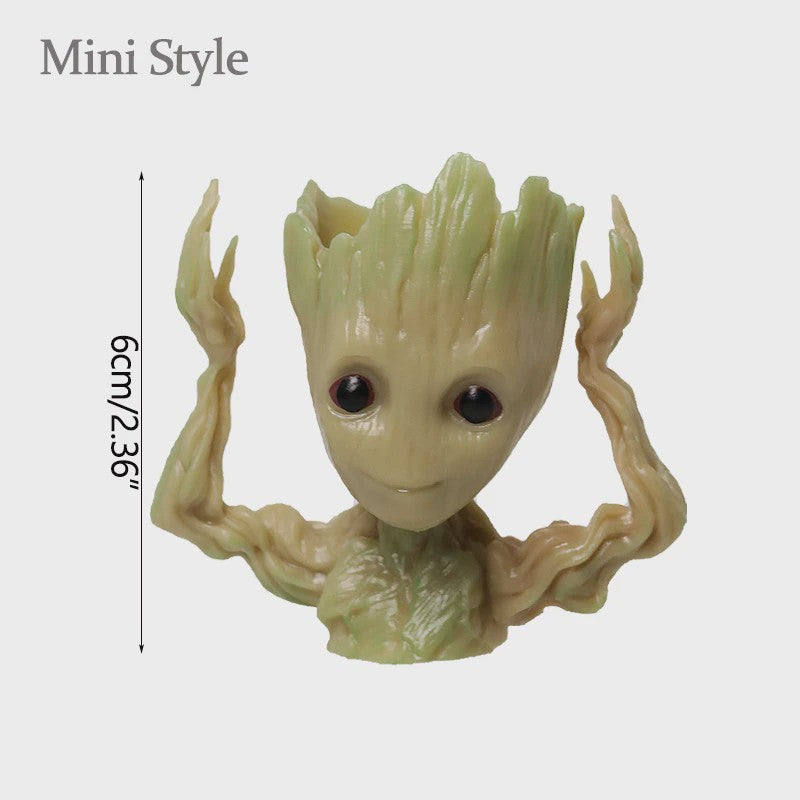 Groot Plantenpot & Decoratief Figuur - Leuke Woondecoratie