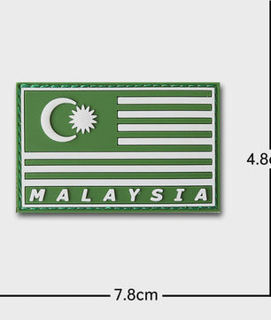 3D PVC Vlag Patches - Rubberen Militaire Emblemen met Klittenband