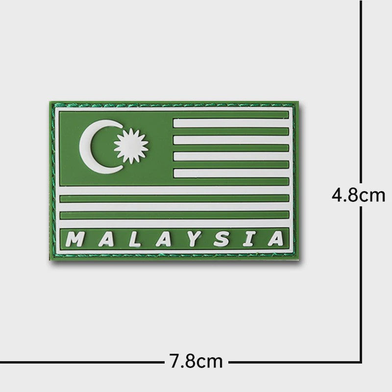 3D PVC Vlag Patches - Rubberen Militaire Emblemen met Klittenband