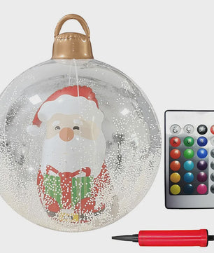 24 Inch Opblaasbare Kerstbal met LED Verlichting - XL Tuindecoratie