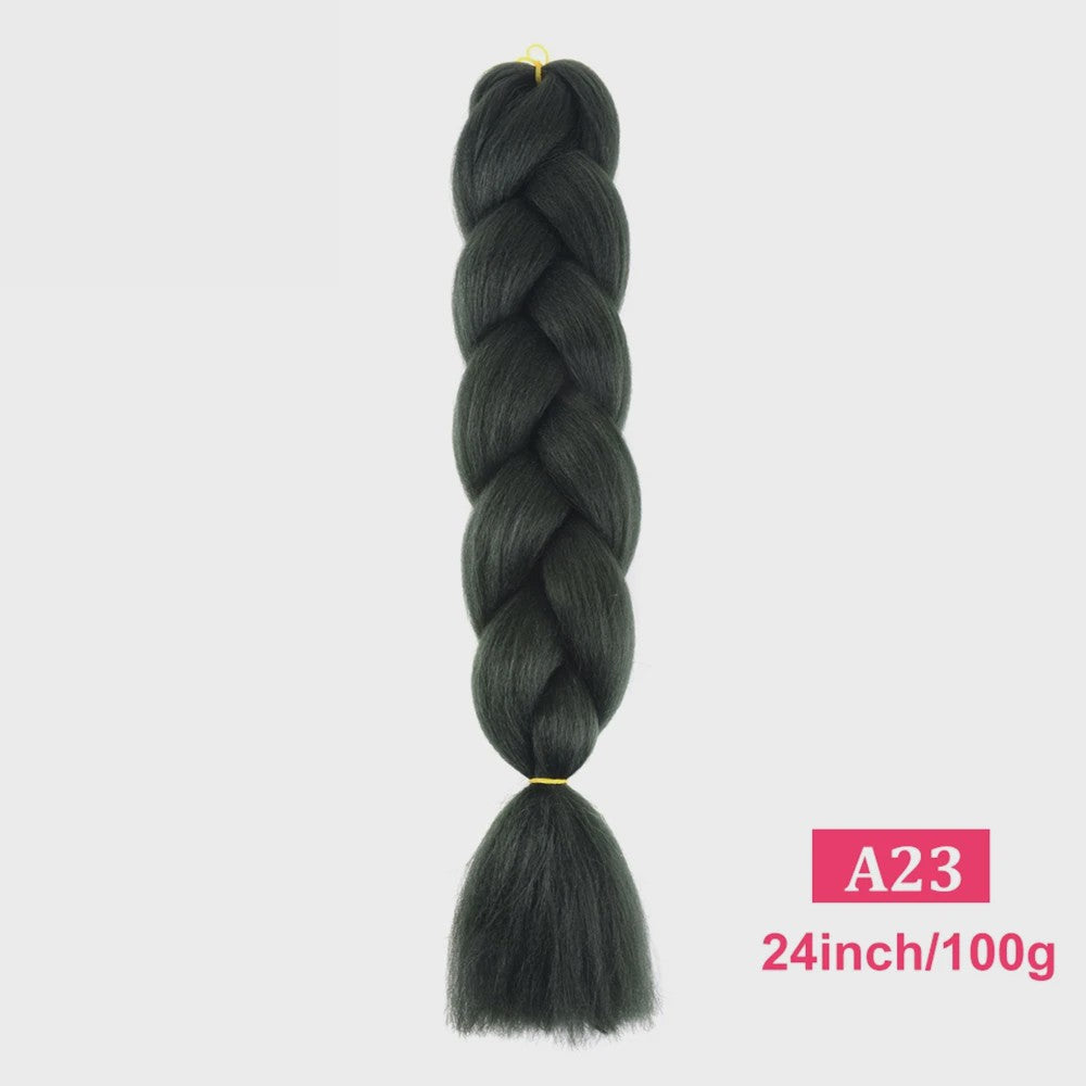 24 Inch Jumbo Braids Haarverlenging - Synthetisch Vlecht Haar in Kleurrijke Tinten