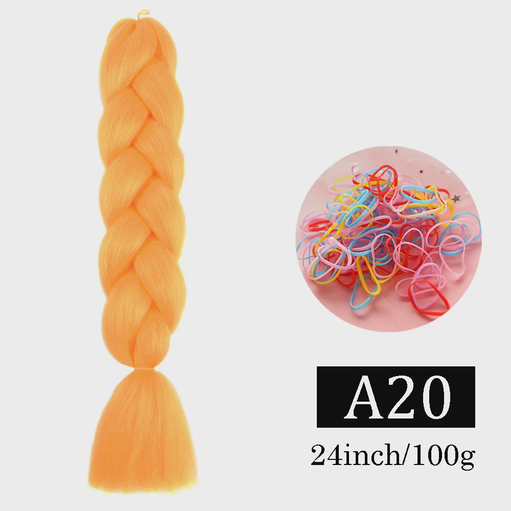 24 Inch Jumbo Braids Haarverlenging - Synthetisch Vlechtkapsel met Ombre Kleuren