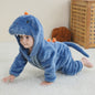 Baby Romper Dierenkostuum Kigurumi - Zacht Flanellen Jumpsuit voor Jongens & Meisjes