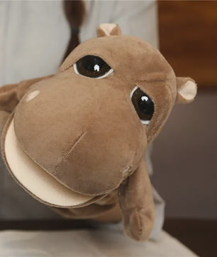 Zachte Pluche Handpoppen: Educatief Speelgoed & Knuffels voor Kinderen - Leeuw, Olifant, Konijn, Aap & Meer!