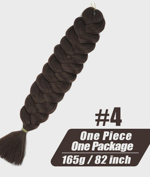 82 Inch Kanekalon Jumbo Braiding Hair - 165g Pre-Stretched Synthetisch Vlecht Haar voor Crocheten