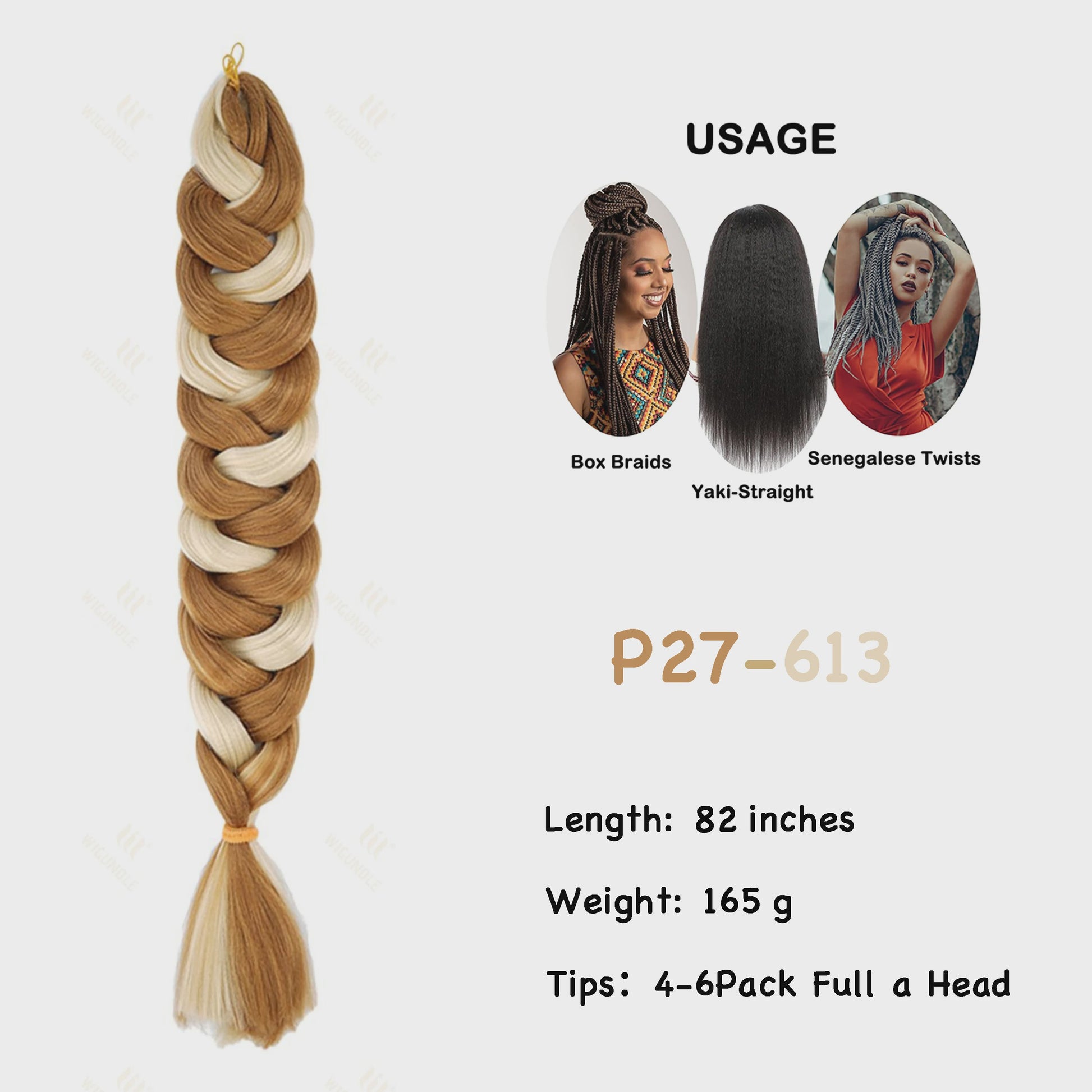 Jumbo Braiding Hair Extensions - 82 inch Synthetisch Vlecht Haar voor Box Braids & Twist