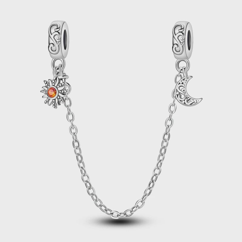 925 Sterling Zilveren Veiligheidsketting Bedel voor Armbanden - Maan, Ster, Vlinder, Hart