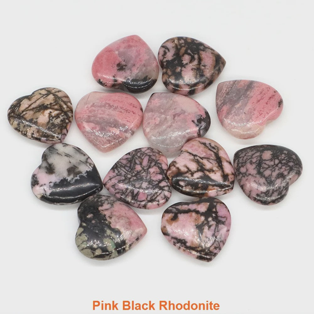 Natuurlijke Hartvormige Kristalstenen (20mm) - Amethist, Edelsteen voor DIY & Decoratie