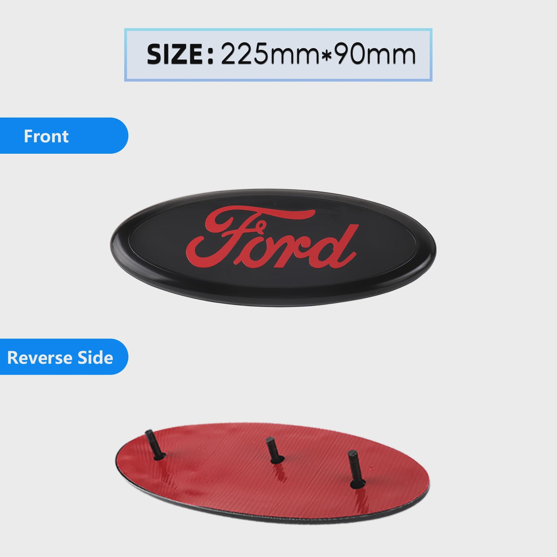 Ford Embleem Stickers - Set van 8 Stuks - Hood, Bonnet & Trunk - Universeel