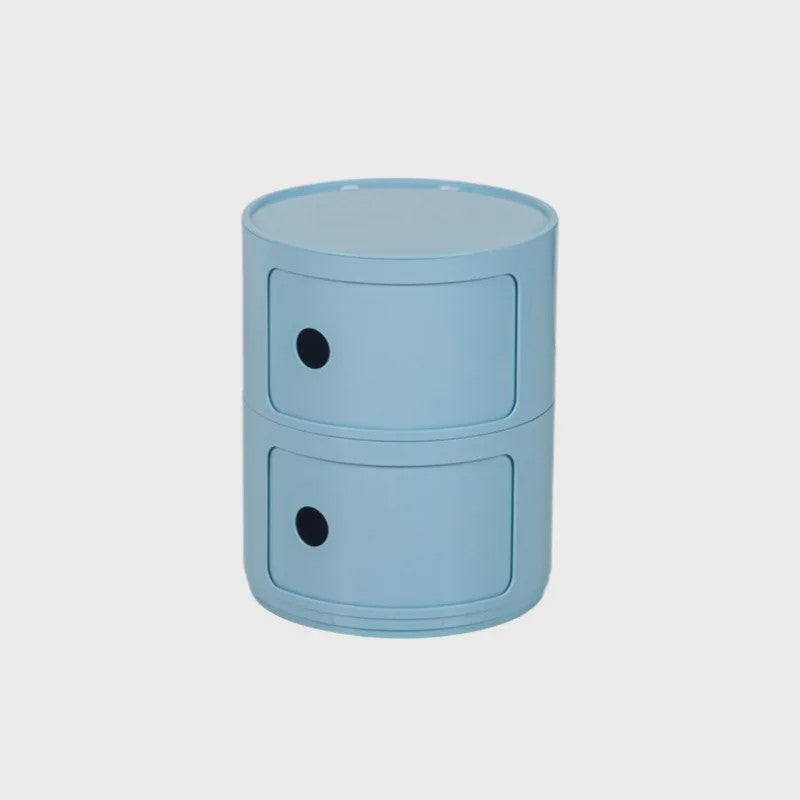 Moderne Ronde Nachtkastje - Minimalistisch Plastic Bijzetkastje