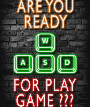 Gaming Neon Canvas Poster: Eat Sleep Game Repeat - Decoratie voor Gamer Kamer