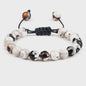 Verstelbare Natuursteen Armband - 8mm Agate & Onyx Kralen voor Mannen en Vrouwen