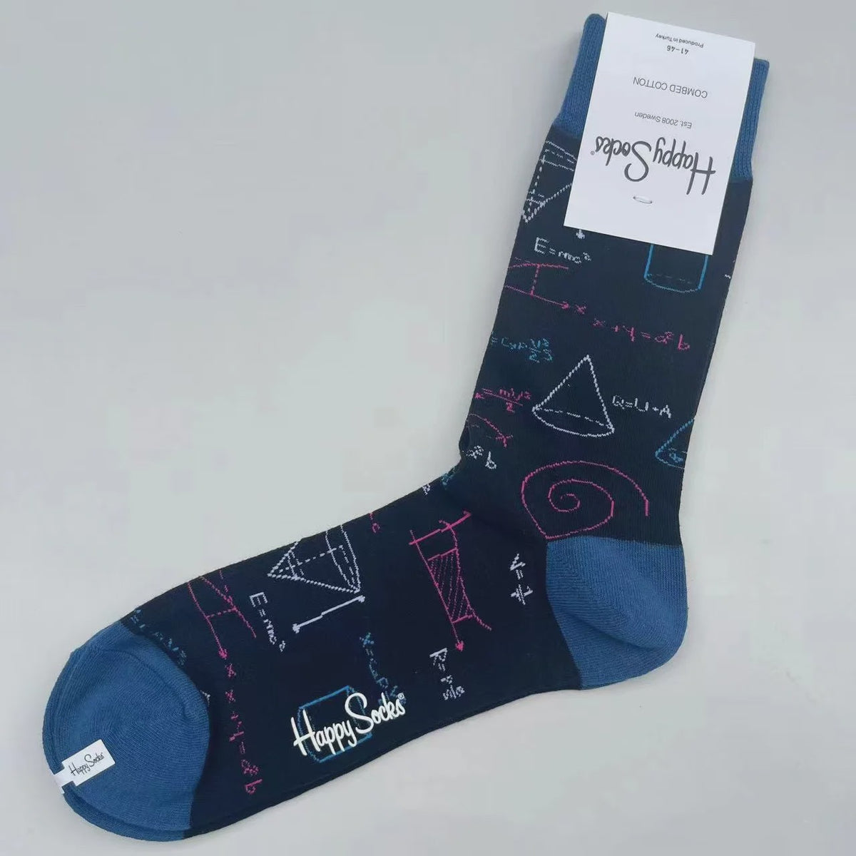 Happy Socks Heren Mid-tube Sokken - Pure Katoen, Klassiek Comfort - Maat 41-46