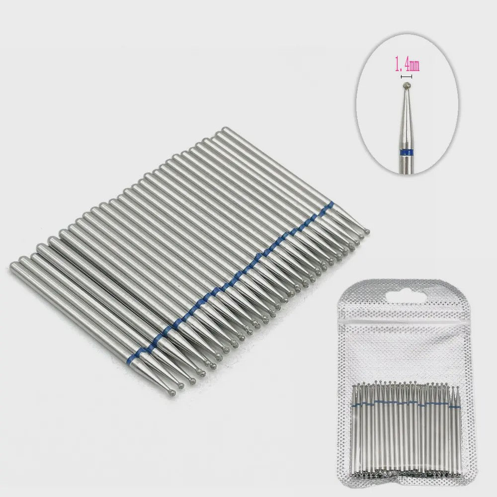 50 Stuks Diamant Freesjes Set - 2.35mm Schacht voor Nagel- en Tandheelkundig Gebruik