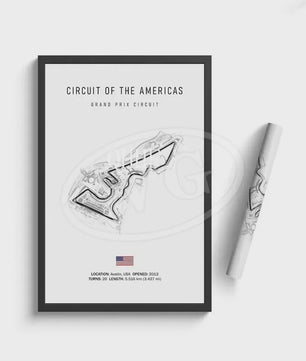Vintage F1 Circuit Poster: Zwart-Wit Formule 1 Kunst voor de Raceliefhebber