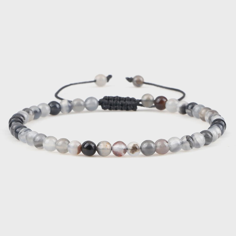 Natuurlijke 4mm Kralen Armbanden - Agate & Onyx - Yoga, Gebed & Stijlvol