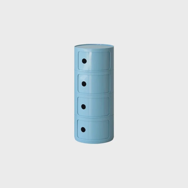 Moderne Ronde Nachtkastje - Minimalistisch Plastic Bijzetkastje