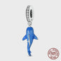 925 Sterling Zilveren Bedel Set: Dolfijn, Zeepaardje & Octopus - Blauw - DIY Armband Sieraden