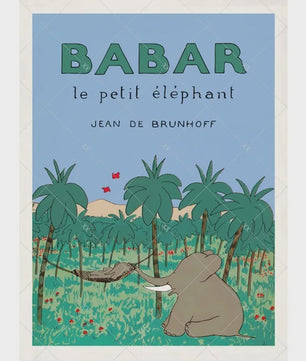 Babar Poster Canvas - Sprookjes Kunst voor Kinderkamer & Babykamer Decoratie